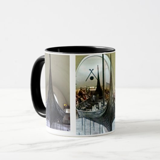 バイキングの船博物館のマグ、オスロノルウェー マグカップ (正面左)