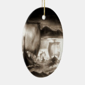 バイキングの船 セラミックオーナメント (右)