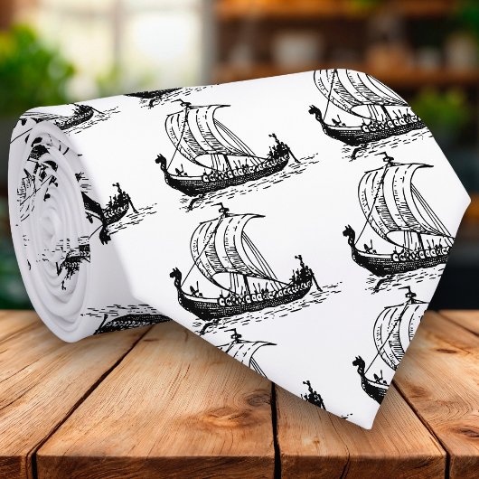 バイキングの船 ネクタイ