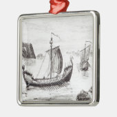 バイキングの船 メタルオーナメント (左)