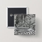 バイキングの船 缶バッジ (正面&裏面)