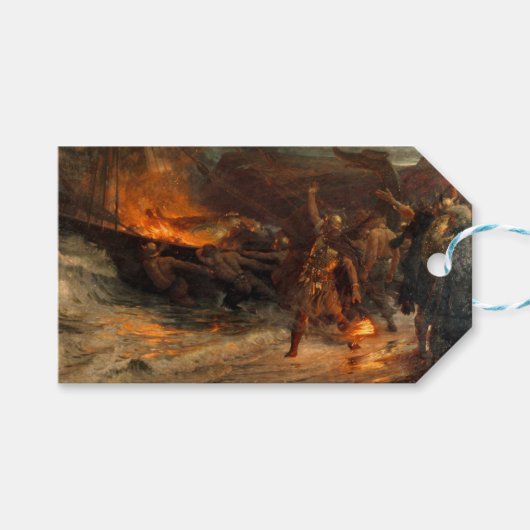 バイキングの葬儀(フランク・ディクシー) ギフトタグ (正面(横))