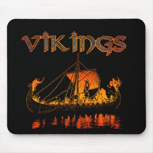 バイキングの葬式のマウスパッド マウスパッド (正面)