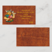 バイキングの饗宴RSVPカード エンクロージャーカード (正面/裏面)