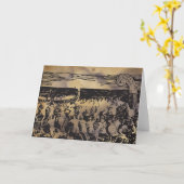 バイキングのHeimskringla Bardenの挨拶状 カード (黄色い花)