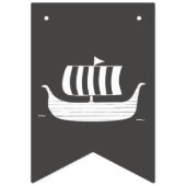 バイキングはロングボートw/customの背景色を出荷します バンティングフラッグ (第3の旗)