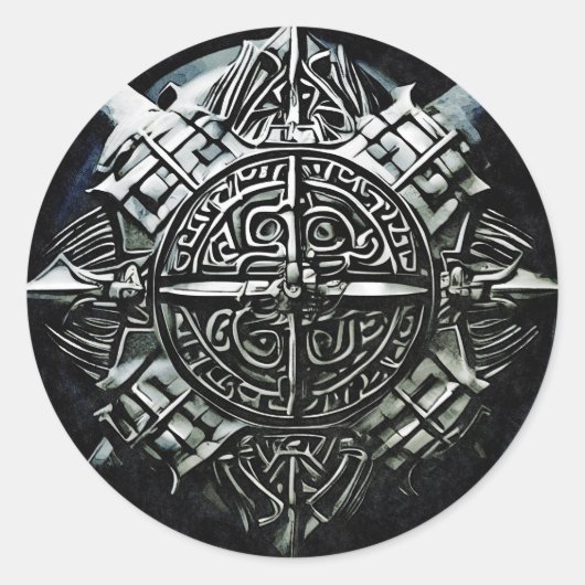 バイキングは防御の第一線を守る ラウンドシール (正面)