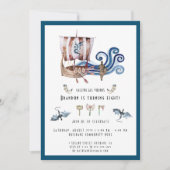 バイキングをテーマにした誕生日パーティーの招待状 招待状 (正面)