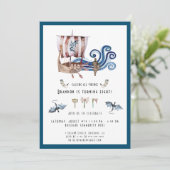 バイキングをテーマにした誕生日パーティーの招待状 招待状 (スタンド正面)