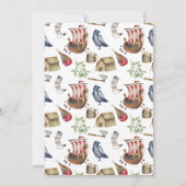 バイキングをテーマにした誕生日パーティーの招待状 招待状 (裏面)