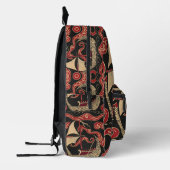 バイキングをテーマにした長期滞在 プリントバックパック (左)