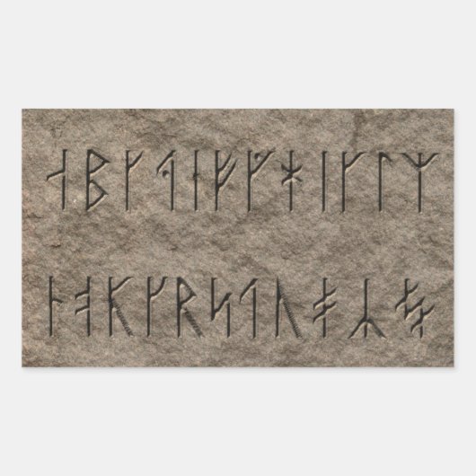 バイキングアルファベット 長方形シール (正面)