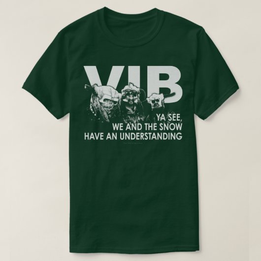 バイキングインブラックウィズと雪 Tシャツ (デザイン正面)
