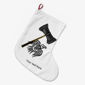 バイキングウアーハンマートール ラージクリスマスストッキング (正面 (吊り時))