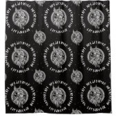 バイキングウォリアー翼付きヘルメット シャワーカーテン (正面)