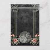 バイキングウルフ&バラ。様式化した狼の頭 エンクロージャーカード (裏面)