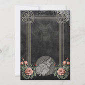 バイキングウルフ&バラ。様式化した狼の頭 セーブザデート (裏面)