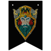 バイキングエージポートレートメタリックルック バンティングフラッグ (第1の旗)