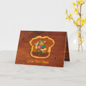 バイキングカスタマイズ可能な文字グリーティングカード カード (黄色い花)