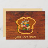 バイキングカスタマイズ可能招待状 招待状 (正面/裏面)