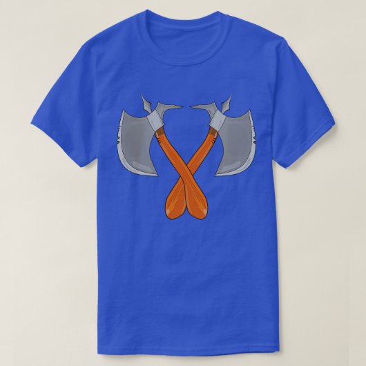 バイキングカッコいい斧 Tシャツ (デザイン正面)
