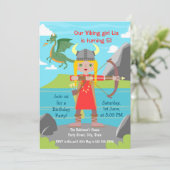バイキングガールとドラゴンバースデーパーティー 招待状 (スタンド正面)