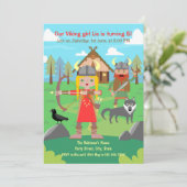 バイキングガールバースデーパーティー 招待状 (スタンド正面)