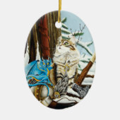 バイキングキャットアンドブルードラゴン セラミックオーナメント (正面)