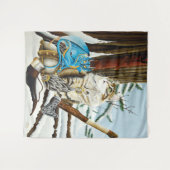 バイキングキャットブルードラゴン タペストリー (正面(横))