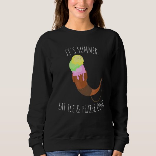 バイキングサマーアイスバイキング神話クール北欧走語 スウェットシャツ (正面)