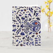 バイキングシャマン儀式用のタリスマン カード (黄色い花)