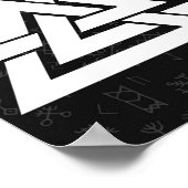 バイキングシンボルバルクナットとケルトのルーン – バルクナット ポスター (角)