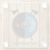 バイキングシールドと軸 ガラスコースター (裏面)