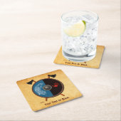 バイキングシールドと軸 スクエアペーパーコースター (インサイチュ)