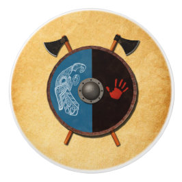 バイキングシールドと軸 セラミックノブ