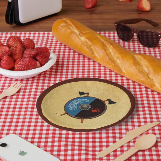 バイキングシールドと軸 ペーパープレート (ピクニック)