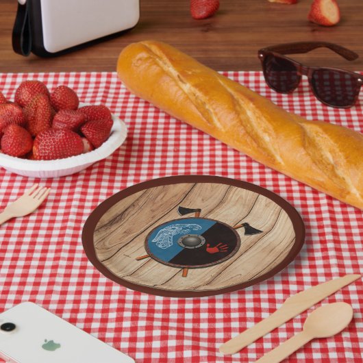 バイキングシールドと軸 ペーパープレート (ピクニック)