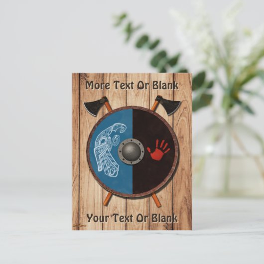 バイキングシールドと軸 ポストカード (スタンド正面)