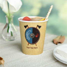 バイキングシールドと軸 紙コップ