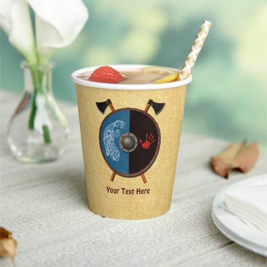 バイキングシールドと軸 紙コップ (インサイチュ)