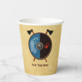 バイキングシールドと軸 紙コップ (正面)