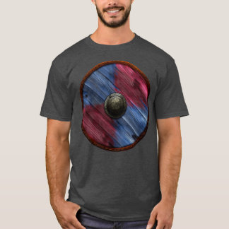 バイキングシールドクォーターレッドブルー Tシャツ