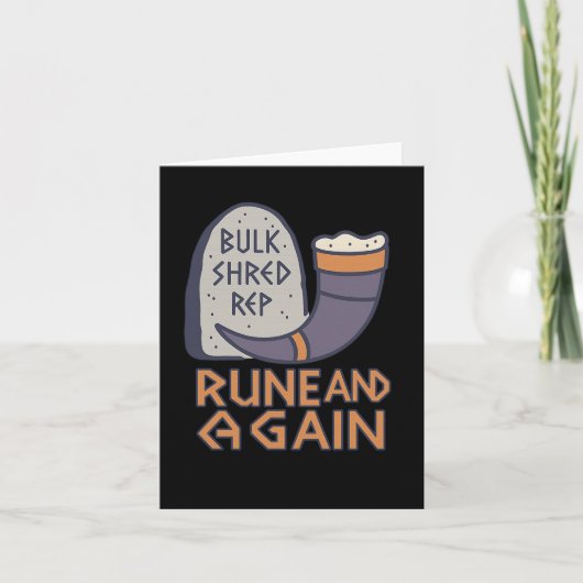 バイキングジムルーン及び筋用ゲインフィットネスことわざ カード (正面)