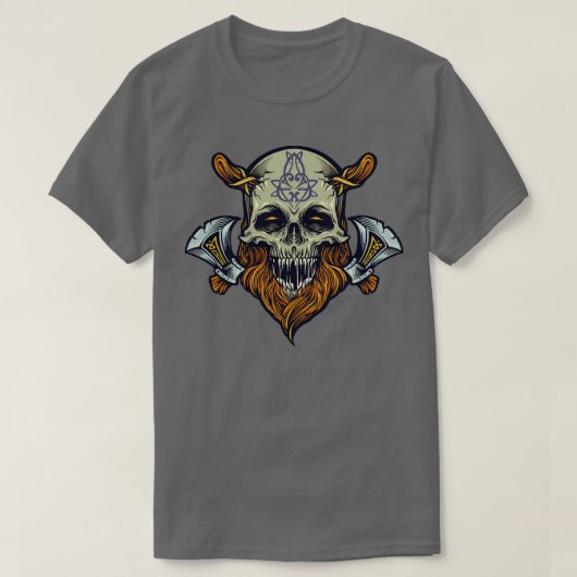 バイキングスカルアンプAx 2 Tシャツ (デザイン正面)