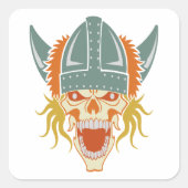 バイキングスカルカスタムシール スクエアシール (正面)