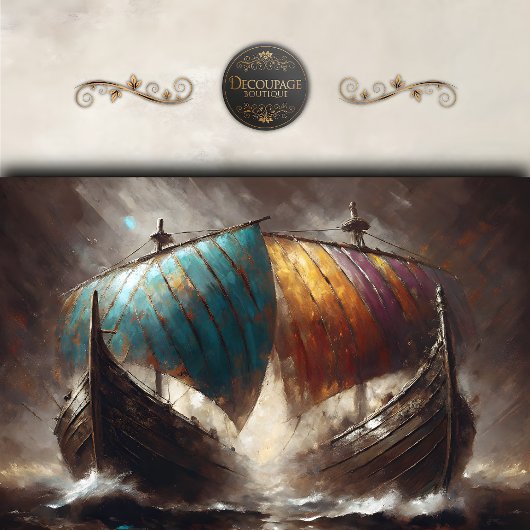 バイキングセイルズのクラッシュデコパージュ 薄葉紙