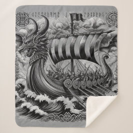 バイキングデザイン シェルパブランケット