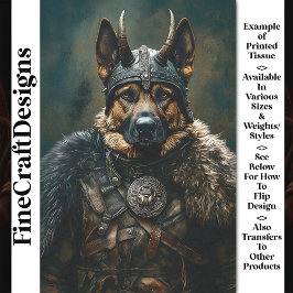 バイキングドイツの羊飼い犬の戦士BS2デクページ 薄葉紙