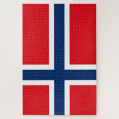 バイキングノルディックノルウェー国旗/赤/白/青 ジグソーパズル (縦)