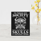 バイキングノルディックバルハラおもしろいオジン社会問題 カード (黄色い花)